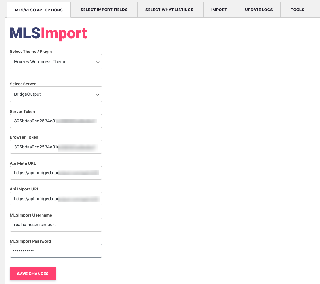 MLS Import RESO API Options