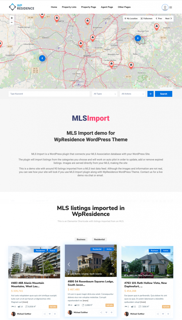 MLS Import with WpResidence Real Estate WordPress theme