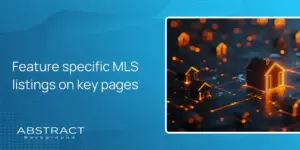 Feature specific MLS listings on key pages