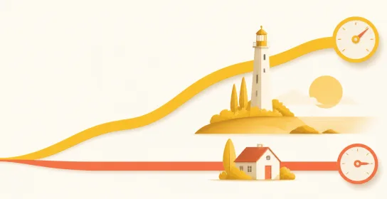 A coastal resort market and an inland residential market pulling apart in price and speed