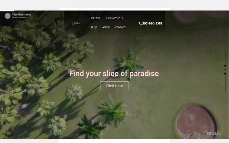 Herdine Nicholson real estate website homepage