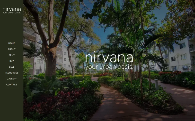 Nirvana Miami website homepage